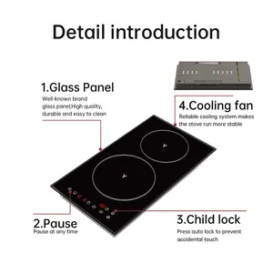 OEM Design 3000w 220v Electric Ceramic Cooker Residucl Heat Indicators Induction Ceramic Cooker Built In Vitro Ceramic Cooktop