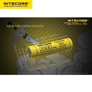 <span class=keywords><strong>Nitecore</strong></span> أعلى جودة <span class=keywords><strong>IMR</strong></span> <span class=keywords><strong>18650</strong></span> بطارية 3.7V 2500mAh 35A شواحن بطارية ليثيوم أيون قابلة للشحن ، بطاريات و إمدادات الطاقة - Product Image 3