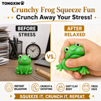 Jouet anti-stress grenouille en argile souple et croustillante TONGXIN, balles anti-stress croustillantes et moelleuses, jouets à presser avec logo personnalisé pour le bureau