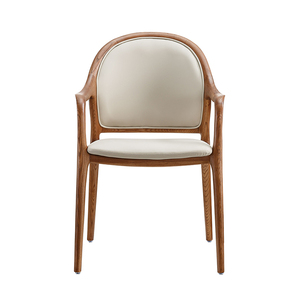 Italian Minimalist Dining Chair Home Nordic Solid Wood <b>Stool</b> Balcony Leisure Study Writing Armchair - Product Image 3