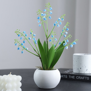 Plantas en maceta de orquídeas de campana artificiales de alta calidad a granel para graduación Año Nuevo Acción de Gracias y Día de la madre para decoración de pared - Product Image 3