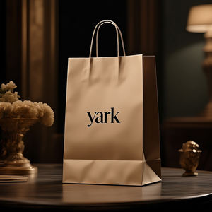 Wholesale Full Custom logo Printed Shopping Paper <b>Bags</b> with Processed Colored Kraft Paper <b>Bags</b> - Product Image 1