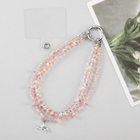 Pendentif queue de poisson brillant avec perles pour bracelet - Accessoire de mode portable en cristal et alliage de zinc pour décoration de téléphone