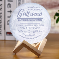 Globe Led tactile en forme de lune, impression 3D, personnalisable par Photo, rvb, luminaire décoratif d'intérieur, idéal pour la chambre d'un enfant