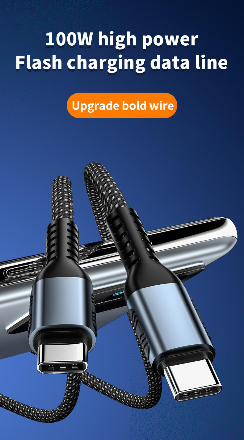 Wholesale Fast Charger TypeC to TypeC PD 100W Lightning Charger Cable