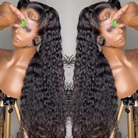 Perruque Lace Front Deep Wave 100% Cheveux Humains, Lace 360 Complète Sans Colle, Pré-Pluckée avec Baby Hair, Ligne de Cheveux Réaliste pour Femmes Noires Naturelles