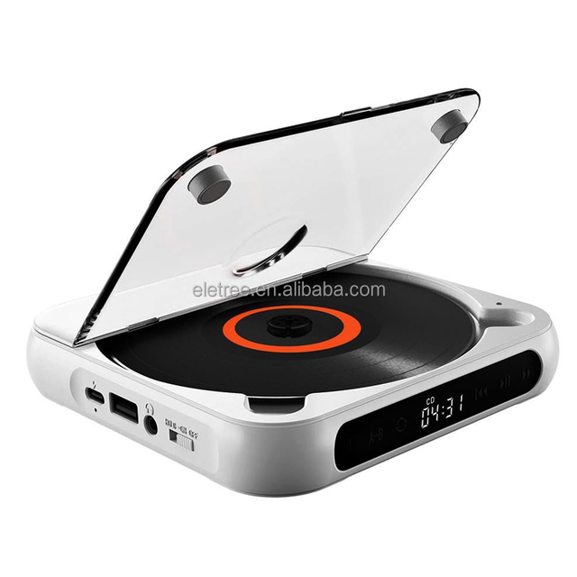 Desktop Wireless MP3 Disc Music Player Anti-Skip Shockproof Speaker Rechargeable Portable CD Player with LCD Touch Screen