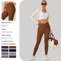 Pantalon de yoga taille haute en V pour femme, longueur cheville, avec double poche latérale, idéal pour le fitness, la course et l'entraînement