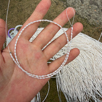Perles d'eau douce naturelles Keshi sans noyau, irrégulières, ultra-fines, blanc froid, 2 mm, pour DIY, un fil de 38 cm, environ 100 pièces