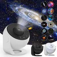 Lámpara de Noche LED USB 13 en 1, Moderna, con Proyector de Luz de Galaxia de Meteoros 4K, Luz Blanca Cálida para Decoración de Habitaciones, Mini Lámpara Enchufable