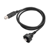 Connecteurs électriques étanches IP67 Lshitech, type B, prise aviation industrielle femelle, bornes 10 broches, câble d'extension 0,3-1m