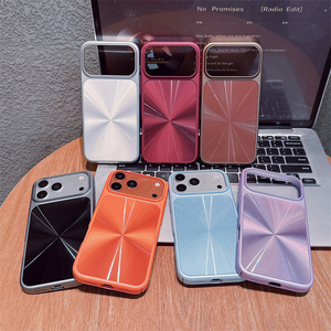 เคสโทรศัพท์ลายเลเซอร์แบบเรเดียลคุณภาพสูงสำหรับ iPhone 18 17 16 15 Pro Max ขอบเคลือบไฟฟ้า ป้องกันการกระแทก - Product Image 1