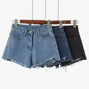 Оптовая продажа, европейские и американские джинсовые шорты большого размера с дырками и модные джинсовые шорты леггинсы по низкой цене