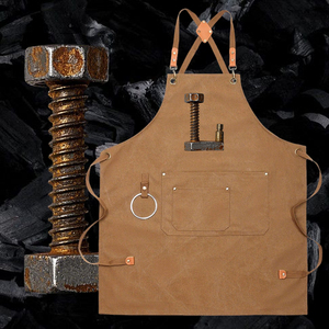 Favolosi <span class=keywords><strong>grembiuli</strong></span> impermeabili in cotone personalizzabili con Design marrone nero lettera in ferro modelli di fornitura diretta di fabbrica <span class=keywords><strong>per</strong></span> gli insegnanti - Product Image 1