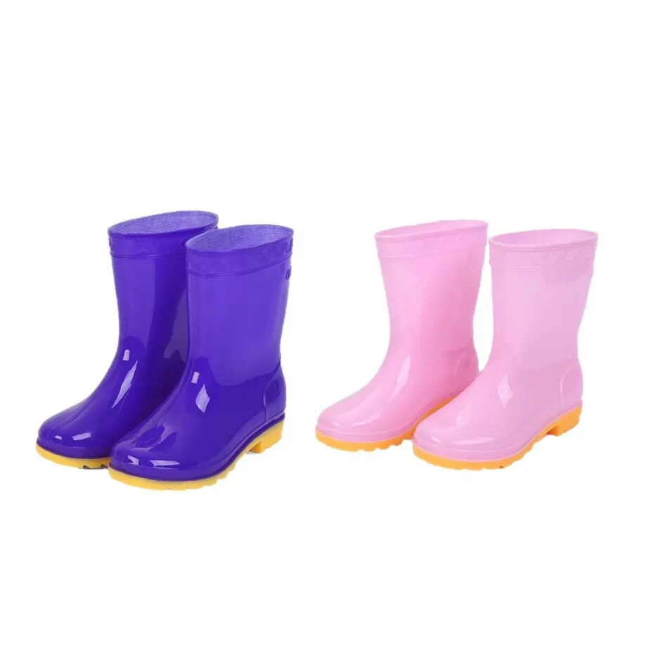 Tacchi di Gomma Delle Donne Scarpe Impermeabili Cappotto Aldi Lavoro di Sicurezza In Pvc stivali di Gomma Per Bambini 3D Stivali Da Pioggia