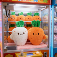 Jouets en peluche Kawaii Carotte et Radis 8 pouces, animaux en peluche, jouets pour enfants style dessin animé et anime, pour machines à griffes