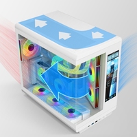 SOEYI PC Gaming Casing CPU Cabinet Wholesales ATX Computer Cases Towers Gamer Gebinete With LCD Display Screen