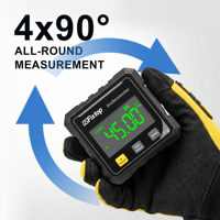 Inclinomètre numérique GSFixtop Pro avec écran rétroéclairé, auto-nivelant électronique pour la mesure d'angle et de pente, travaux de nivellement