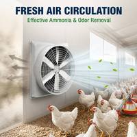 Ventilateur d'extraction pour poulailler à haut débit d'air, ventilateur de ventilation pour poulailler avec 6 pales en alliage et moteur BLDC pour fermes avicoles