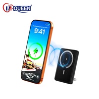 Batterie externe magnétique Li-Polymère ultra-mince 5000mAh 10000mAh avec charge rapide sans fil et support
