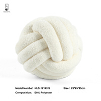 Coloré court en peluche noeud boule oreiller taille coussin oreiller décoration de la maison Teddy tissu jeter oreiller coussin canapé voiture bureau