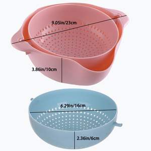 Passoire de cuisine double couche flexible en PP sans BPA de qualité alimentaire, pour évier, égouttoir à salade, avec écoulement d'eau par robinet, DIY - Product Image 2