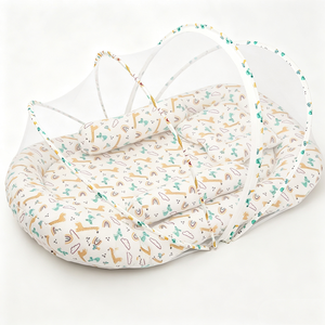 Cuna nido personalizada para bebé con mosquitera, cuna portátil para dormir, cuna anti-presión para recién nacido, cuna plegable para bebé. - Product Image 4
