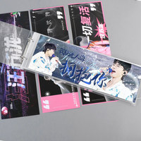 Transparenter Plastik-Kpop-Konzert-Slogan-Ordner mit PP-Bezug, 3 Ringen, Sammelalbum 45x15cm, Slogan-Ordner