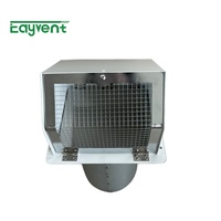 Capot de ventilation mural extérieur en acier, anti-rouille, avec grille anti-insectes, pour cuisine, salle de bain, hotte aspirante, ventilation d'hôtel, CVC