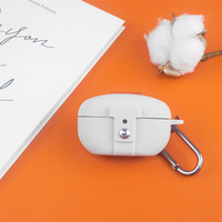 Casque Bluetooth étui de protection en silicone étui souple modèle d'interrupteur à boucle cloutée en métal avec crochet pour WF-1000XM5 Sony