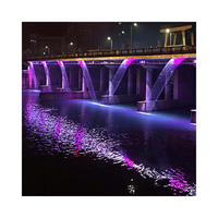 Fontaine numérique extérieure à rideau d'eau avec cascade de pluie - Fontaine lumineuse en acier inoxydable pour jeux aquatiques