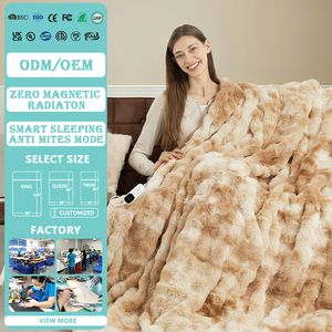 Cobertor Elétrico de Pelúcia Sintética Aquecido 50"X60" com 6 Níveis de Aquecimento Rápido Certificado ETL - Product Image 1
