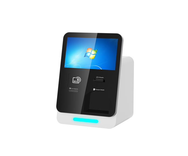 Hotel Check in Kiosk With 80 mm Thermal Printer and Key Card Dispenser