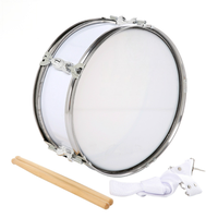 Tambour à main blanc de 13 pouces en acier pour fanfare d'enfants, tambour de défilé pour corps de tambours, directement de l'usine