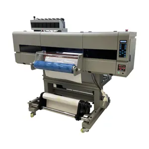Impresora UV de 24 pulgadas con película de transferencia 60cm I3200 rollo de tres cabezales para enrollar pegatina de impresión UV