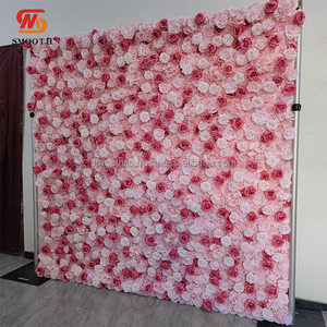 Mur de fleurs artificielles en soie pour décoration de mariage, modèle SMOOTH A03-240, fabrication en usine. - Product Image 2