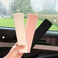 Coussin d'épaule pour ceinture de sécurité en laine d'agneau, anti-douleur cervicale, avec Velcro premium, réglable, confortable et doux, pour BMW Toyota Honda