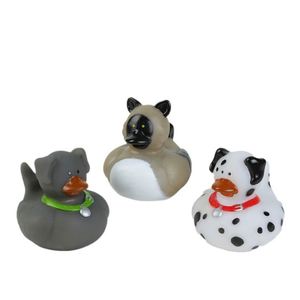 Wholesale Plastic Milk Tea Shop Little Yellow Duck Children's Bathroom <b>Bath</b> Toy Squeaky Squishy Customized Design Gift - Product Image 5
