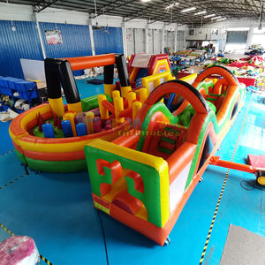 Parcours d'obstacles gonflable commercial pour enfants, château gonflable avec toboggan, parcours d'obstacles géant gonflable - Product Image 3