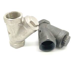 שסתום סינון צינורות מים/שמן בטיחותי עם הברגה פנימית, דגם DN8-80, נירוסטה/פלדת פחמן/SS201/304/316, סוג Y - Product Image 1