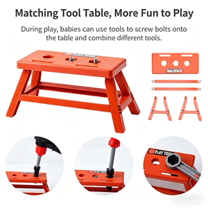 Jumon Kids <b>Tool</b> Toys Children's Pretend Play Plastic Set <b>Carpenter</b> Woodworking Repair & Garden Gear Including <b>Tool</b> Box and Belt - Product Image 1