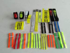 Coolchange — bandes réfléchissantes pour la jambe de vélo, sangles élastiques réglables de réflexe lors de la course à pied, le cyclisme, haute luminosité, en471 - Product Image 6