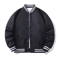 Best-seller Blouson hiver baseball personnalisé style minimaliste Letterman satin veste collège de luxe personnalisée pour hommes