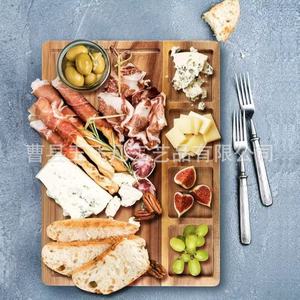 Bandeja de Madera de Acacia de 43.2 cm, Rectangular, Multifuncional, Tabla de Cortar para Fiestas y Uso en la Cocina - Product Image 1