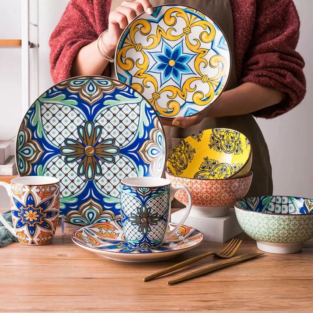 Bowls Bohemian Dinnerware Sets Dinner Set Bohemian Plates And