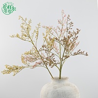 Bouquet de fleurs artificielles Limonium Caspia Fraîcheur Bohème 75 cm pour créations DIY, fabrication de couronnes, décoration de table intérieure pour mariage minimaliste