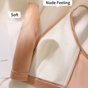 Alla moda reggiseno Push-up in Mesh stile <span class=keywords><strong>francese</strong></span> con bretelle in seta di gelso sottile biancheria intima senza cuciture da donna senza fili - Product Image 6