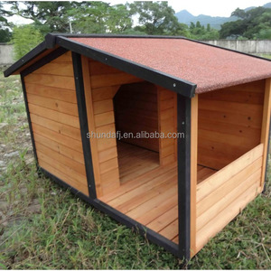 SDD011 grande classica casa per cani da esterno per gatti di lusso moderna gabbia in legno con finitura in ferro resistente alle intemperie - Product Image 6