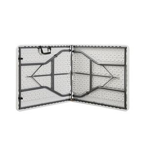 Table pliante en plastique moulé HDPE blanc 5FT, étanche et économique, idéale pour l'extérieur, la <span class=keywords><strong>location</strong></span> ou comme table de pique-nique. - Product Image 6