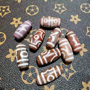 ลูกปัดหินโมรา28มม. อินเดีย Xiangxiong Tianzhu dzi สำหรับทำกำไล - Product Image 2